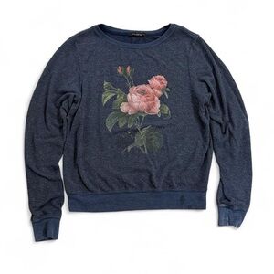 Wildfox Baggy Beach Jumper Sweatshirt Rose print